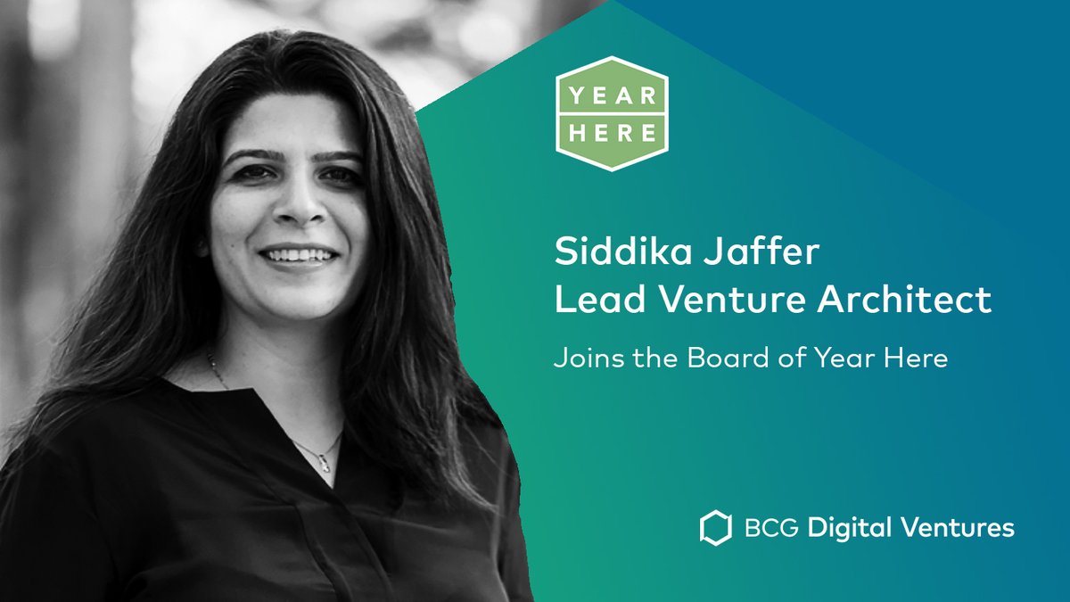 bcgx_'s tweet photo. A huge congratulations to Siddika Jaffer, #BCGDVLondon Lead Venture Architect, who has joined the Board of @yearhere, a platform for professionals who want to build entrepreneurial responses to society’s toughest problems 👏 

Learn more about Year Here: https://t.co/MegUbpuNQ2 https://t.co/kDdQ9zDXGQ