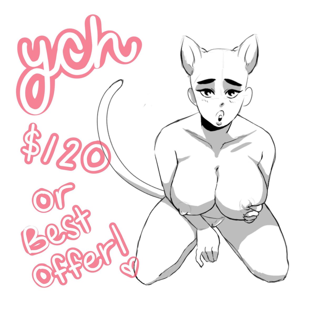 REMINDER!! Good Girl YCH 100-120$ Can be Neko, Furry or human characters! Will add a penis just ask. Paypal only please. First come first served! Complicated characters will be extra! Retweets are appreciated! #YCH #furry #neko #art #Nsfwart #Nsfw