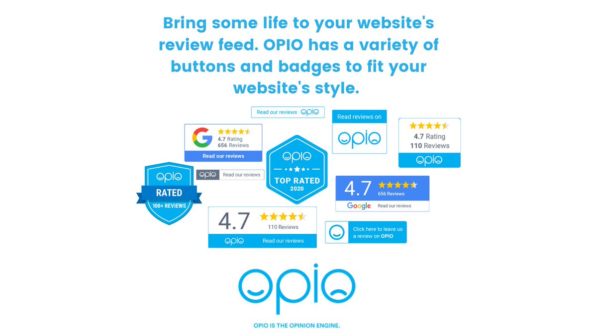 Placing some clean, professional and eye-catching badges to your website truly lends credibility to your quality of business and service offerings. Set up and check out what badges your business is eligible for in the OPIO dashboard!