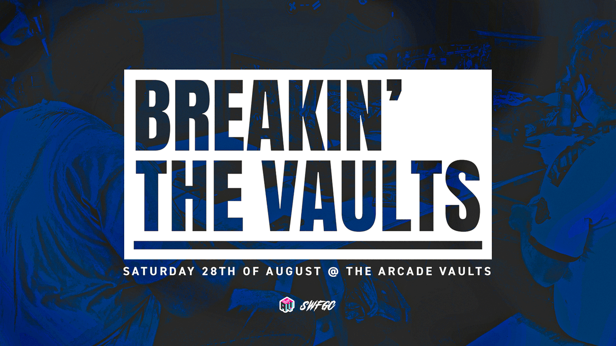 SouthWalesFGC's tweet photo. And. We. Are. Back!

Introducing #BreakinTheVaults ! New name, new day, same place, same community.

More details to follow but, as per, check out the Smash page, hit us up if you have any questions!

👇
https://t.co/11Z0bKP1d1
👆

#gotoyourlocals #ukfgc #cardiffgaming #swfgc https://t.co/EUPQwLVf6a