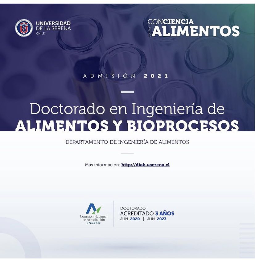 UlsTeb's tweet photo. El 12 de agosto a las 16 horas chile, estaremos en chat en vivo para resolver dudas sobre nuestro doctorado en Ingenieria en Alimentos y Bioprocesos (https://t.co/Gr5MlUY9pz). Los estaremos esperando(https://t.co/6qRIGYRrXb). @VipulsOficial https://t.co/8AdipLtdxS