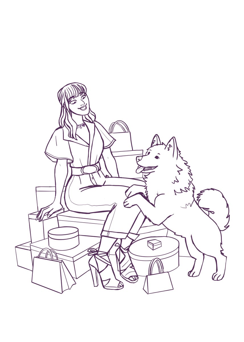 CandypepsIsland's tweet photo. My friend Elena and her dog Moka ๐ #celebratingfriends also Iโll open commissions slots in September, so if youโre interested watch this space ๐ https://t.co/21qulV4KPt