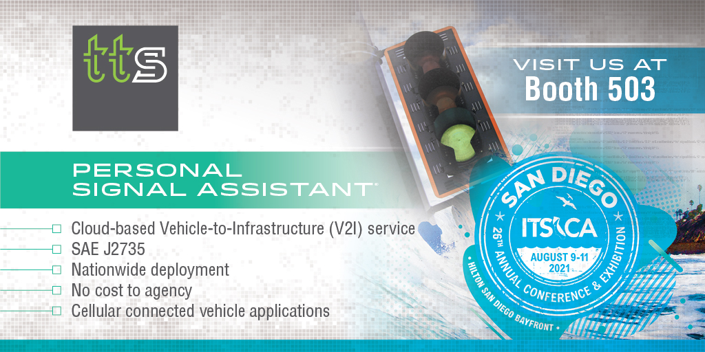 PersonalSignal's tweet image. Stop by the #ITSCA2021 Vendor Technology Showcase to hear about our latest #V2X solutions. #ConnectedVehicles need connected services. Our service now covers over 40,000 intersections in North America, but less than 5% in CA... Let&apos;s change that:  traffictechservices.com/supplier-overv…