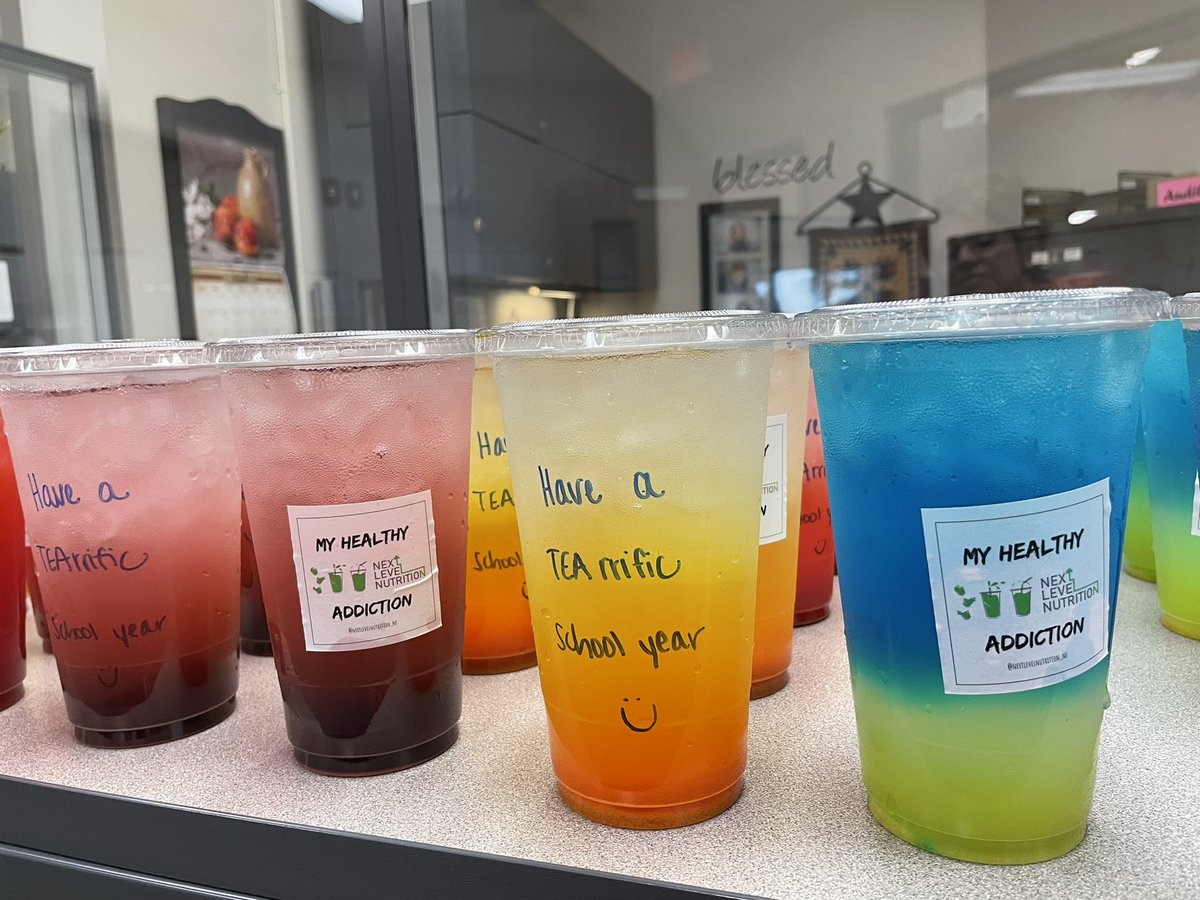 PALsNebraska's tweet photo. A huge THANK YOU! To Kelsey Fossler and her husband Matt for bringing the staff healthy tea on the first day back with all the staff!  We love our small town businesses!  Be sure to thanks Adams Repair and Bluebird Boutique! @Freeman_Falcons #limitless https://t.co/zA0DM9Oo0i