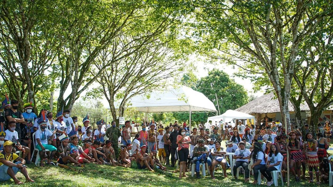 FEPIPA_Oficial's tweet photo. DIA INTERNACIONAL DOS POVOS INDÍGENAS 

HOJE, 9 de agosto, o encontro histórico do povo Tenetehar realiza suas últimas atividades. As atividades iniciaram dia 7 de agosto na aldeia São Pedro, dentro da Terra Indígena Alto Rio Guamá, Pará. https://t.co/BcJBvDaCRF