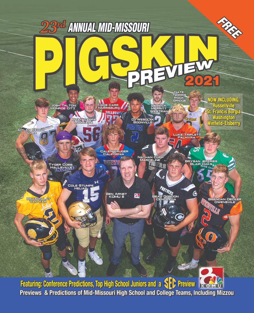 One week until the release of the 23rd annual Mid-Missouri Pigskin Preview! <a href="/KOMUsports/">KOMU 8 Sports</a>