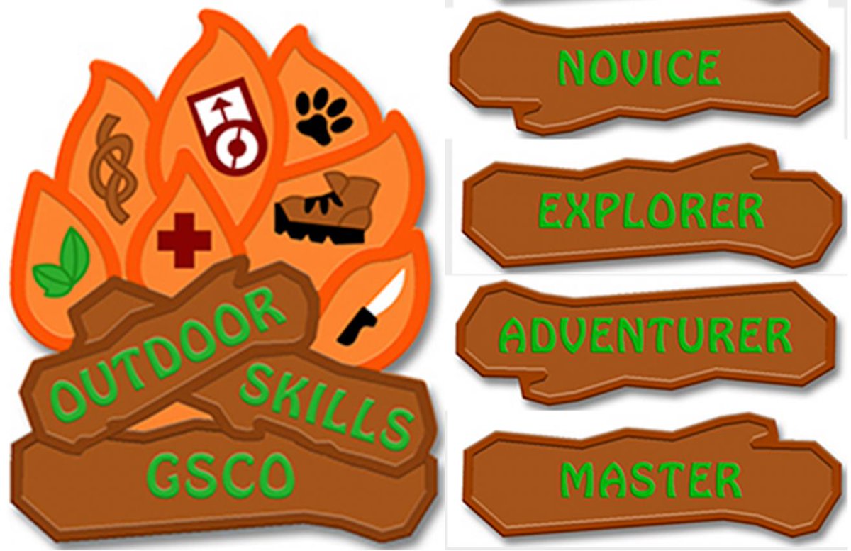 GSColo's tweet photo. Check out the #GSColo Outdoor Skills patch program ➡️ https://t.co/AKHkMZe81F This is a progressive four-level patch that encourages girls to master several outdoor skills such as knot tying, fire building, outdoor cooking, navigation, outdoor gear, tools, and more. #gsoutdoors https://t.co/nknHgRnpMI