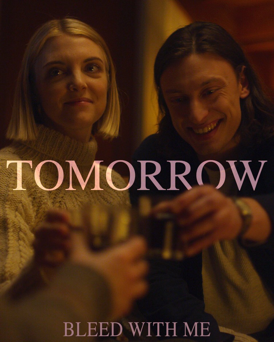 Raise a glass with Emily (<a href="/lauren1lynn/">Lauren Beatty</a>) &amp; Brendan (<a href="/ArisTyros/">aris tyros</a>) in @AmeliaDMoses’ <a href="/bleedwithmefilm/">bleedwithmefilm</a>. 

Make an icy winter escape with them in the <a href="/FantasiaFest/">Fantasia International Film Festival</a> hit. 

On Digital HD Tuesday apple.co/3ljm4ai