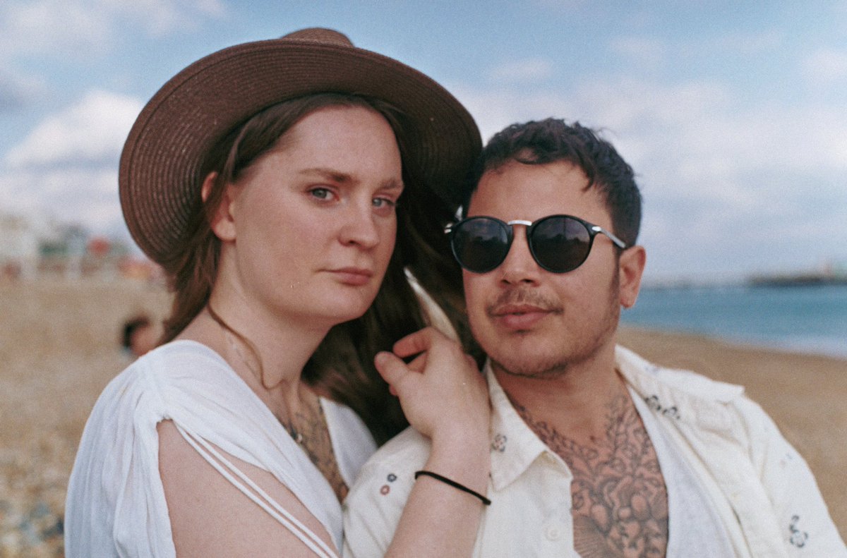 theFoxFisher's tweet photo. With the media’s moral panic on trans issues and defending our rights on a daily basis, I’m grateful to have the love and empathy of my partner @UglaStefania who is also trans 🏳️‍⚧️🌟 35mm by @alonglines https://t.co/tKvg4dXSFx