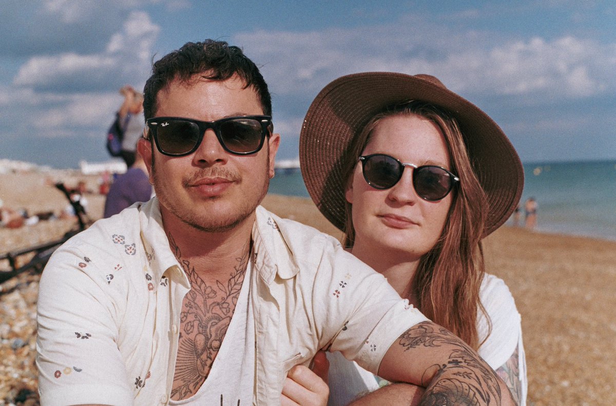 theFoxFisher's tweet photo. With the media’s moral panic on trans issues and defending our rights on a daily basis, I’m grateful to have the love and empathy of my partner @UglaStefania who is also trans 🏳️‍⚧️🌟 35mm by @alonglines https://t.co/tKvg4dXSFx