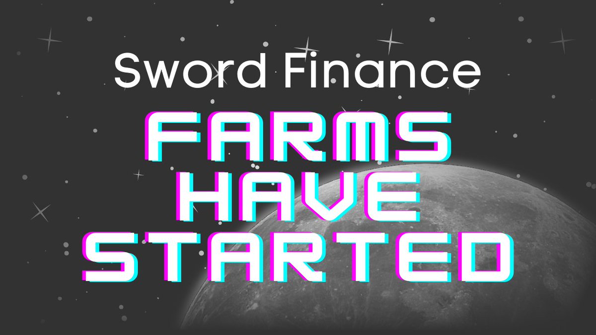 sword_finance's tweet photo. Sword Finance FARMS HAVE STARTED!

COME STAKE NOW TO EARN THOSE HIGH APRS

https://t.co/kQbY0E3IkJ

https://t.co/rdFpr4Ffld

#DeFi #yieldfarming #doge #Tokenomics #ElonMusk #moonshot #BSC #BSCGems #Airdrop #dogecoin #PancakeSwap #Moon https://t.co/BYJ0qNhBEf