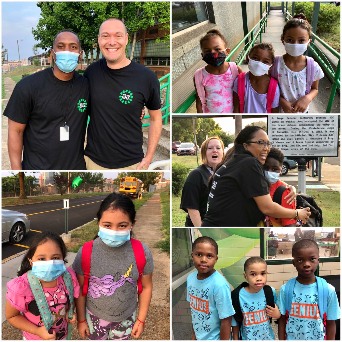 GMASteam's tweet photo. 🎶Reunited and it feels so good!🎶 Needless to say, we had a fantastic first day of school with our entire @GMASteam Family! We know this is going to be the best year yet!  💚💚 #DestinationExcellence https://t.co/ytTbTJ6MMD