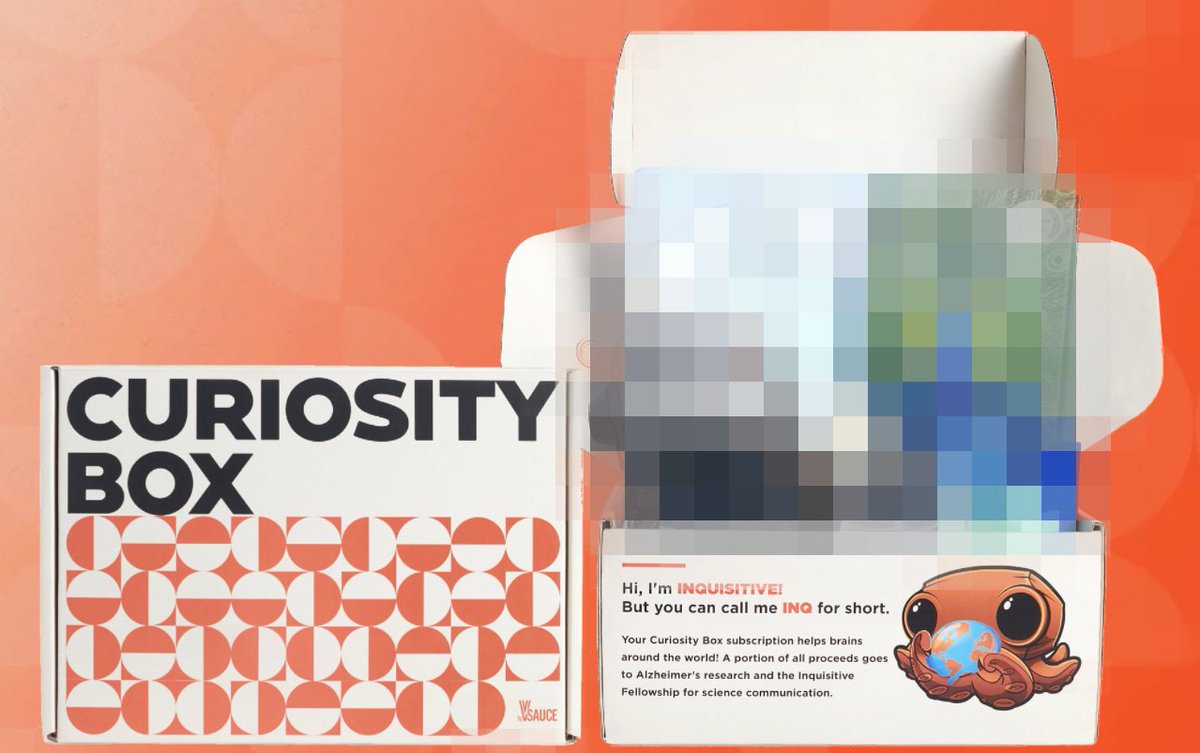 Two fall curiosity boxes. One is closed and one is opened, but the contents of the opened box have been blurred so you can't tell what's inside.
