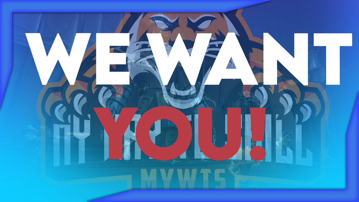 #Wewantyou heißt es aus der Zentrale!
Mehr Infos auf der der Homepage oder unserem YouTube Kanal!
📺: youtu.be/R-jmFFGsdic
🖥️: my-wts.de/world-of-warcr…

#mywts #worldofwarcraft