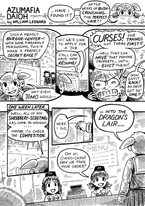 AZUMAFIA DAIOH (or, YAKUZANGA DAIOH), in: "Burger-Boozled Break-In" (3-PAGE SPECIAL!!!) 