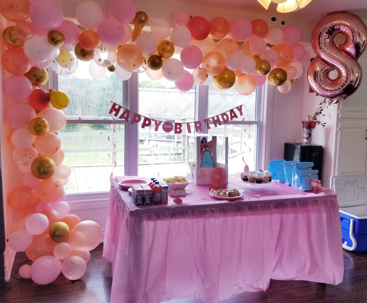 SesapZai's tweet photo. So, it was my beautiful daughter's 8th birthday this weekend, and the extra mom that I am, we decided to celebrate her birthday in style. We even made her a balloon garland! Took a few hrs to blow up 120 balloons and then assemble them all together, but it was SO worth it! 💞 https://t.co/oTXcUuHSFQ