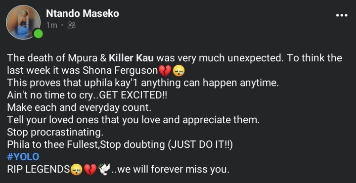 YTeedow's tweet photo. #Mpura #RIPKhanyaHadebe #RIPShonaFerguson #killerkau...THE TRUTH IN THIS😭🕊 https://t.co/xL1KY0djL8