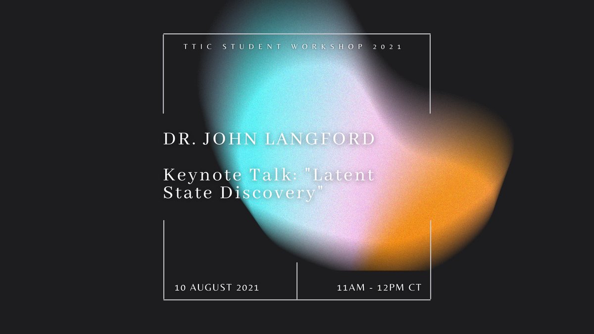 TTIC_Connect's tweet image. TTIC faculty alum Dr. John Langford will be giving the Keynote Talk, &quot;Latent State Discovery,&quot; at this year&apos;s TTIC Student Workshop. Register for the workshop at this link: tinyurl.com/r37nj7se

#ttic #studentworkshop #computerscience