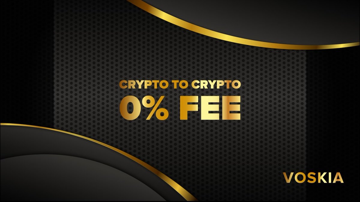VoskiaExchange's tweet photo. Do you know you can trade  all crypto to crypto pairs with 0% fee on https://t.co/NUVUHev1Lf? #BTC #ETH #USDT #p2p https://t.co/3JP79GJsyS