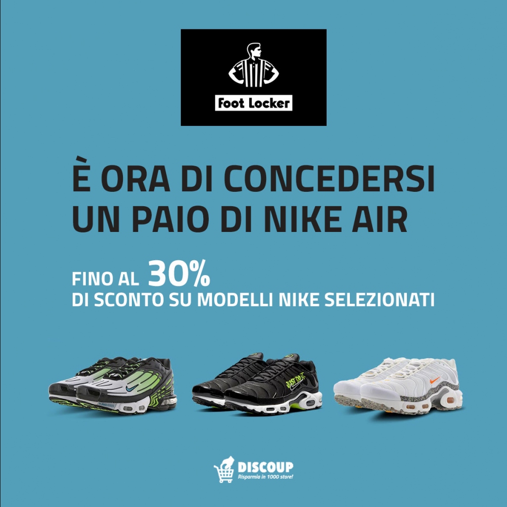 DiscoupCom's tweet image. Non perdere questo incredibile sconto Foot Locker!
Risparmia fino al 30% sulle tue Nike Air preferite.

Clicca qui e scopri tutti i prodotti in sconto piucodicisconto.page.link/footlockernike…

#footlocker #footlockereu #footlockerme #footlockerkicks