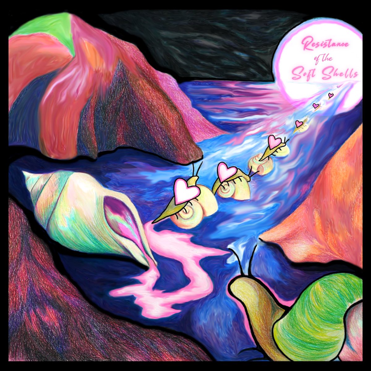 lazy_scorsese's tweet photo. Our album cover created by Val Darger, come join the resistance 8/19 @FirstAvenue ! #vive #la #Resistance #softshells https://t.co/qnLTEzSawB