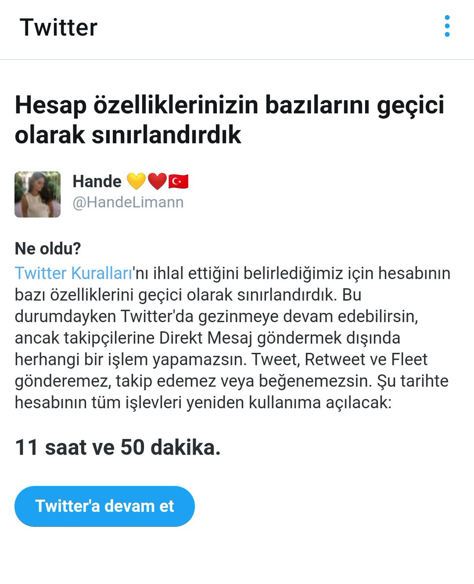 HandeLiman's tweet photo. Diğer hesabı sallıyorlar 😓 https://t.co/RND6FxefZE