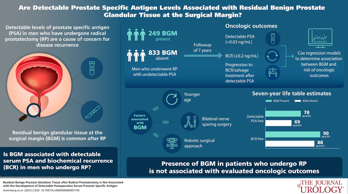 Residual Benign Prostate Glandular Tissue after Radical Prostatectomy is Not Associated with the Development of Detectable Postoperative Serum Prostate Specific Antigen bit.ly/3fJ9764