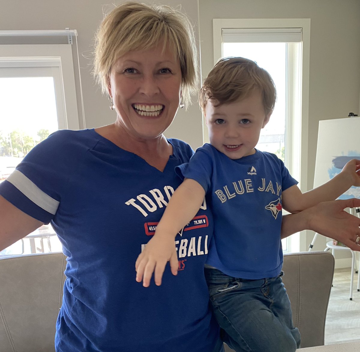 AshbyBella's tweet photo. @BlueJays surprise, Nana and Brigsy are twins today. Maybe there is a ⚾️ player in my future❤️! https://t.co/VVeYaWvwne