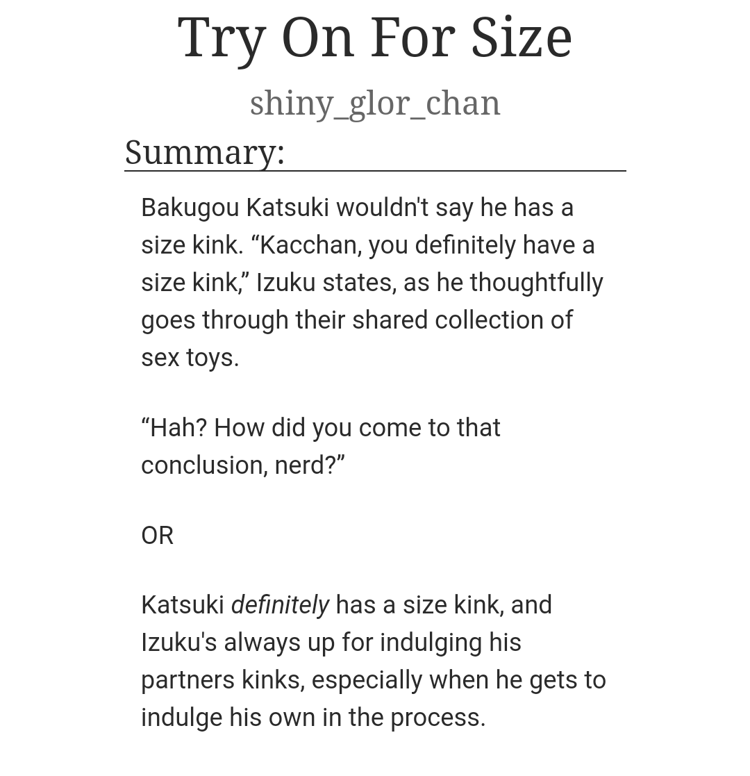Wrote some #dkbk smut with size queen Katsuki, trans service top Izuku, and  their collection of varying sex toys. Happy #katsudekuday! Link in the next  tweet. 💚🧡