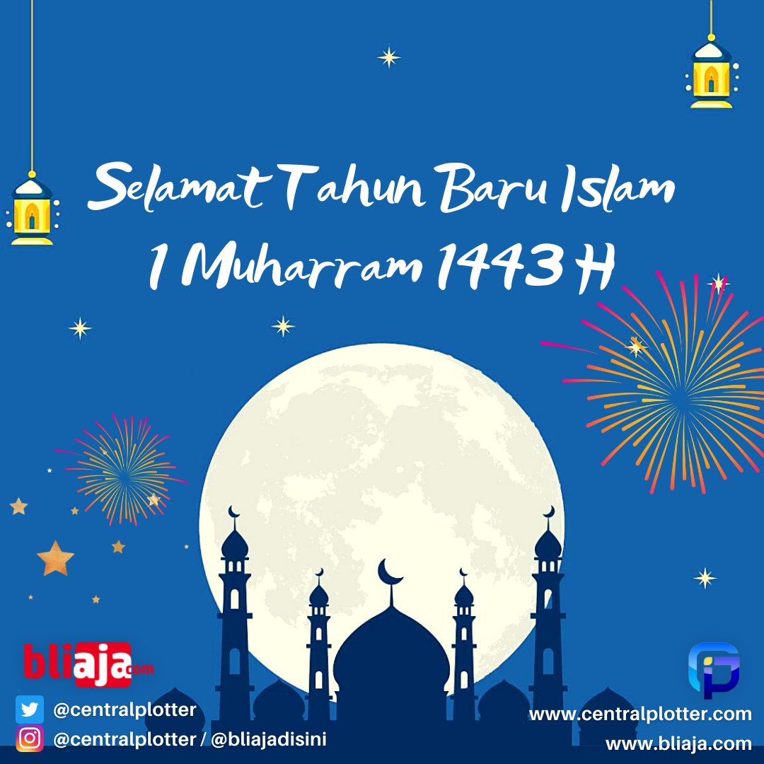 Segenap Direksi dan Karyawan PT. Central Plotter Indonesia mengucapkan Selamat Tahun Baru Islam 1 Muharram 1443 H🙏🏻
.
.
#CentralPlotterIndonesia
#bliaja #bliajadisini