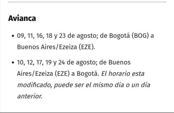 ZulmaCamacho7's tweet photo. Señores @Avianca estoy en #BA con mi hija de 2 años. Gob. amplió cupo y @ANACargentina confirma las fechas de vuelo autorizados (ver fotos) Ustedes nos cancelan otra vez 🤬 nuestro vuelo del 24 #agosto porque modificaron la hora, el AV88 sale es el 23 REPROGRAMENOS DEBEMOS VIAJAR https://t.co/vwkJRQ6v0j