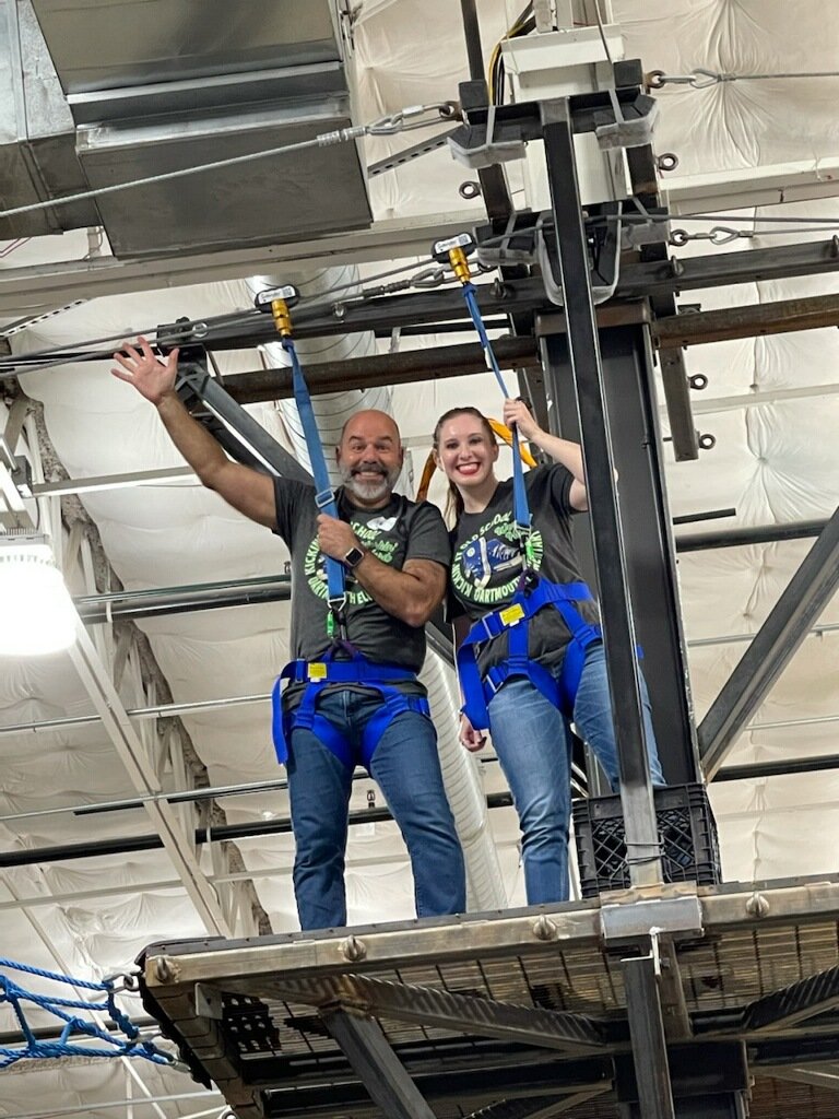 SLP_Abby's tweet photo. SLPs who do ropes courses together, stick together! 😂 had a great time with @DmeElemRisd at Group Dynamix today and excited for another great year with my fellow DME SLP! #RISDPowerofLove #SLPLife https://t.co/GQKW0X7QAQ