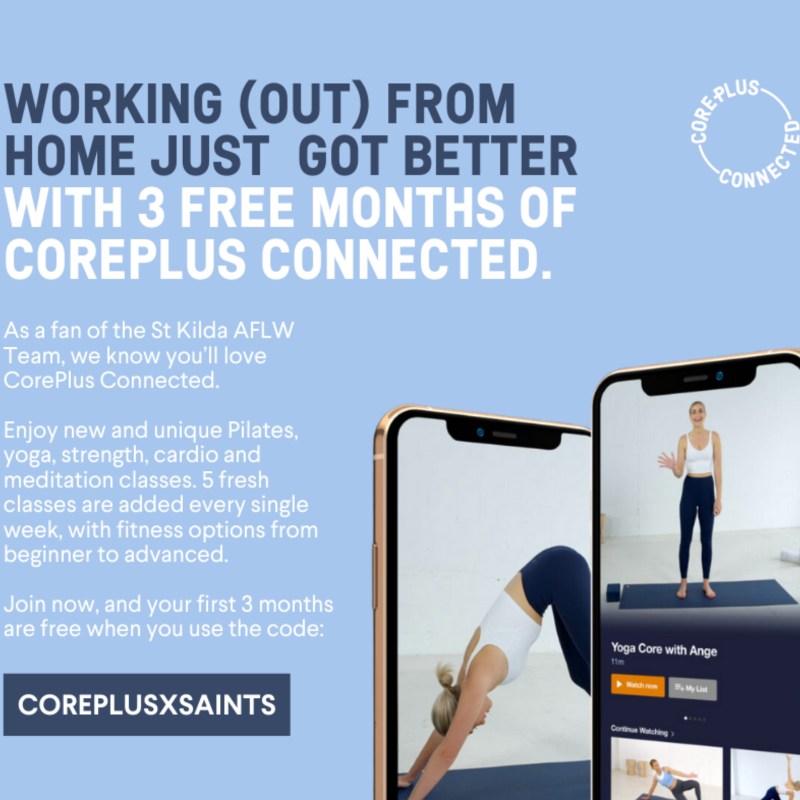 stkildafcw's tweet photo. Working (out) from home just got better!

Enjoy your first 3 months for free with CorePlus when you use 'COREPLUSXSAINTS'.

Get started today → https://t.co/aW7mWLleoG