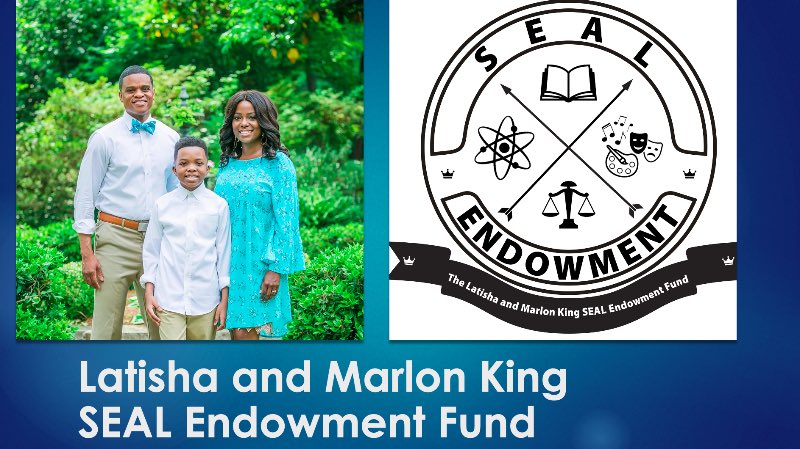 JMCSchools's tweet photo. Superintendent Dr. Marlon King has just announced the start of the Latisha and Marlon King SEAL Endowment. This scholarship will be for JMCSS students majoring in Science, Education, Arts, and Law 🤩 He’s using his bonus to begin this endowment #BBAM Simply amazing! #JMCSS https://t.co/z91NAVm0wI