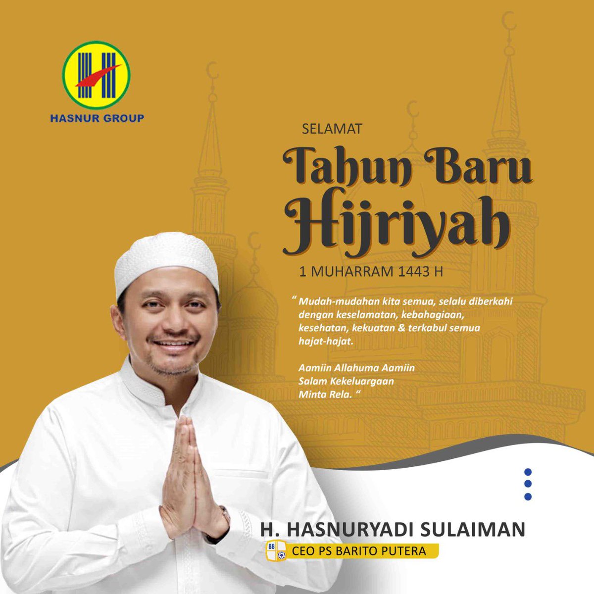 Selamat Tahun Baru Hijriyah
1 Muharram 1443 H 

#salamkekeluargaan