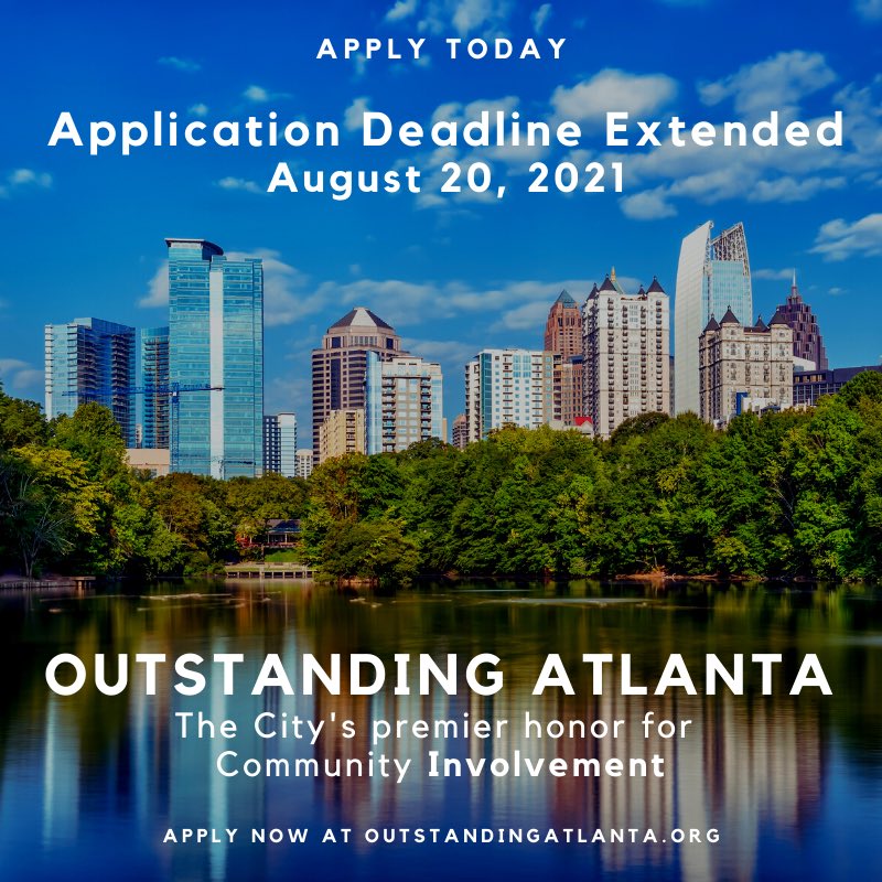 OutstandingAtl's tweet photo. The application deadline for the 2021 Class of Outstanding Atlanta has been extended to August 20th! https://t.co/SlwZuYwDPs