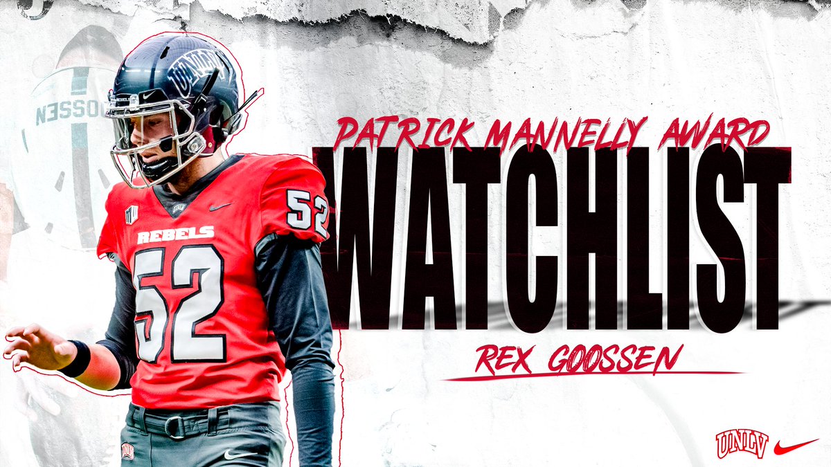 unlvfootball's tweet photo. 🚨JUST ANNOUNCED: Goossen Snaps Way To @MannellyAward Watch List 🚨
👀: https://t.co/GuhOnJYIJK
🔴🏈👏
#BEaREBEL https://t.co/SFvWqygnV3