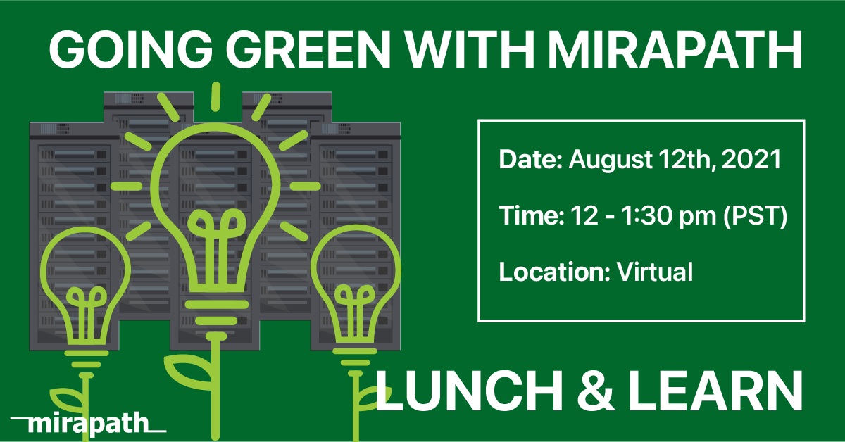 mirapath's tweet photo. Want free lunch? 

Join us for our sustainability-themed Virtual Lunch and Learn THIS Thursday! We'll be joined by our friends at Opengear and Aligned to discuss sustainability in your data center.

RSVP here: https://t.co/cq94uEnUGg https://t.co/QtgNlGxnnn