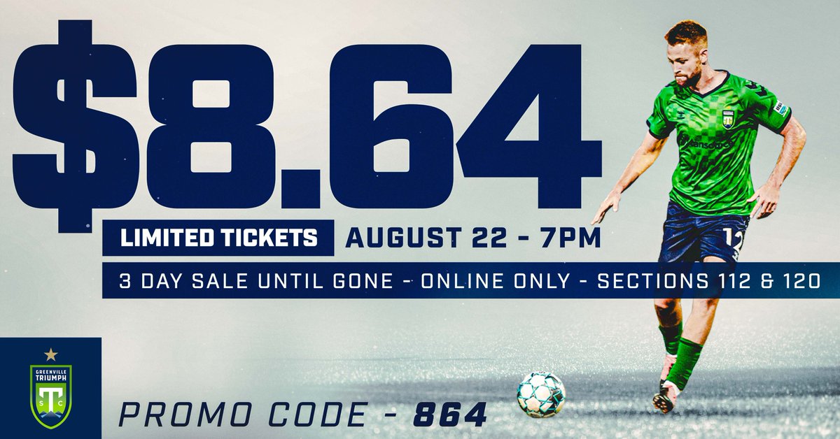 We're 864 for life! From now until this Thursday night, you can get $8.64 tickets to our 8/22 home match against the <a href="/RichmondKickers/">Richmond Kickers 🦘</a>! Enter the promo code "864" in the 'special offer code' section to take advantage of this deal in sections 112 &amp; 120!

🎟️: bit.ly/3jDCOXl
