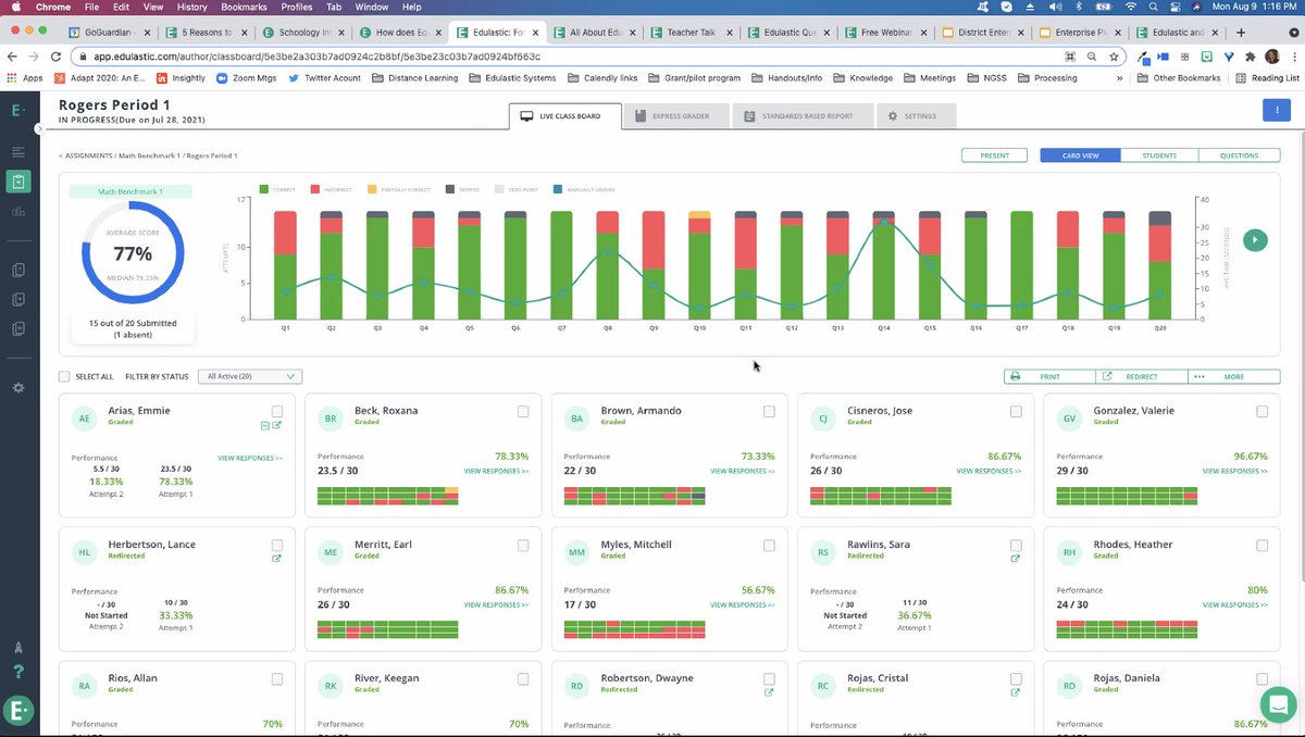 Edulastic's tweet photo. LIVE: Admin can preview live class board data while students are still taking an assessment! 🤯 #EdulasticLIVE #EdulasticEnterprise #EdTechChat https://t.co/RZvjmhHawq