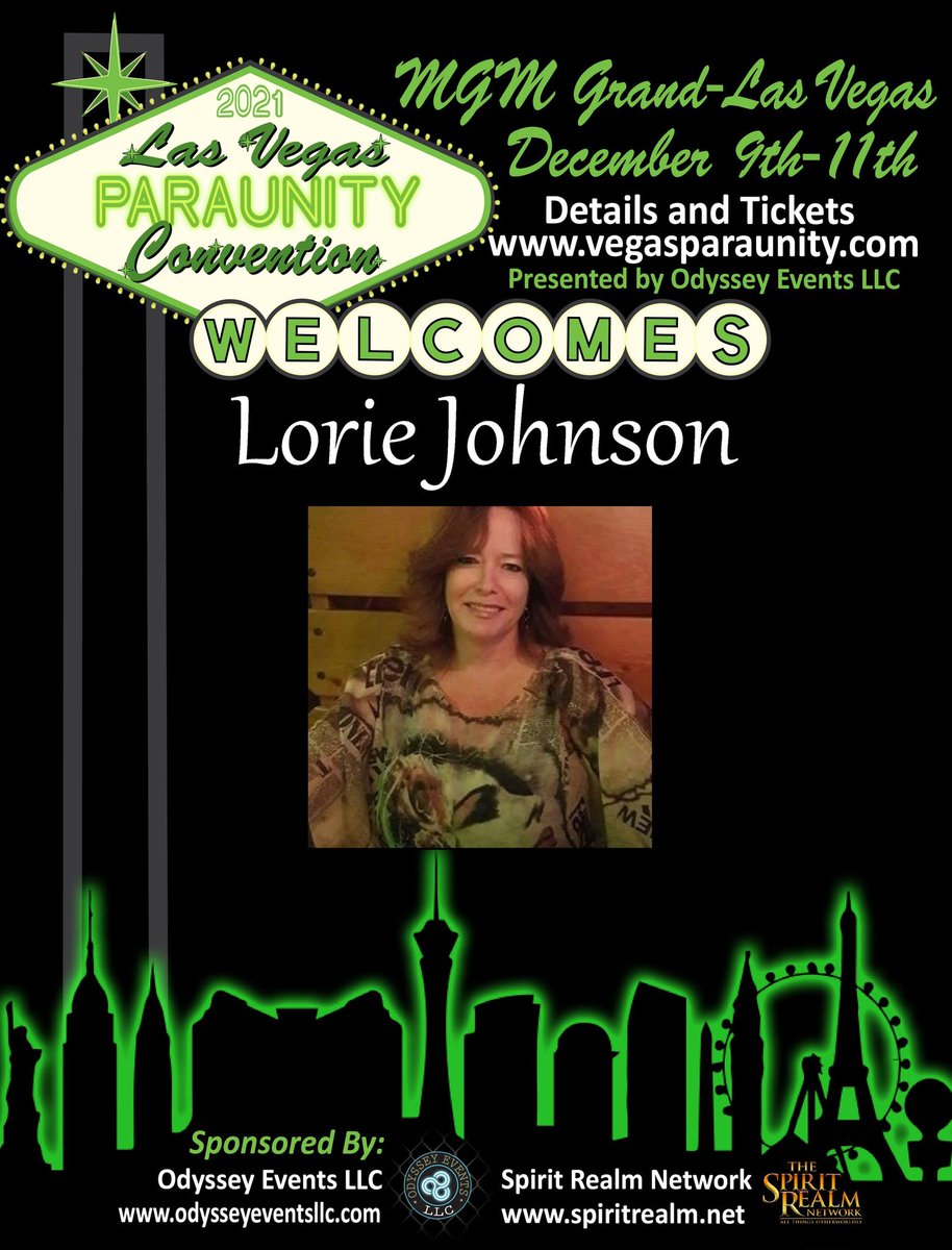 1OdysseyEvents's tweet photo. Have you seen our latest announcement? @LORIEJOHNSON12  will be joining Las Vegas ParaUnity! Grab tickets to meet her and other paranormal celebs at https://t.co/8wxTGshXi6 https://t.co/9tv8K1ydTv