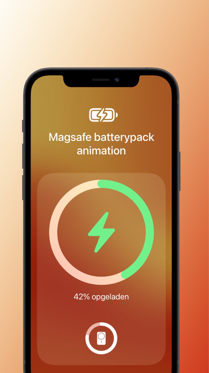 QuintenBraem's tweet image. Today I tried the #magsafe batterypack instore by @Apple . This shows the animation you get to see. Made by @PostlyPro | #magsafebattery