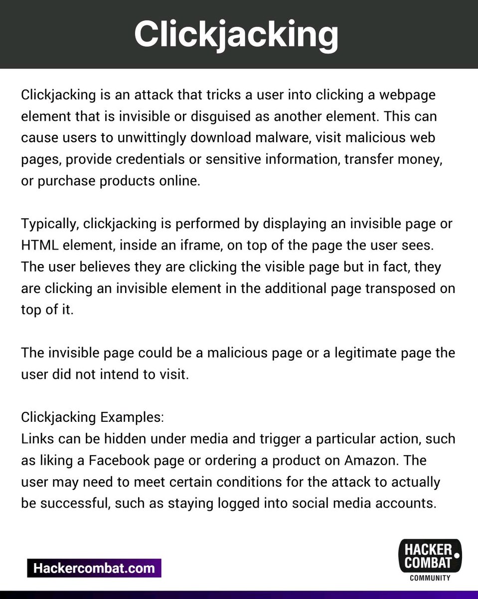 AliAldoG's tweet image. #Clickjacking ...
#cyberattack #malware