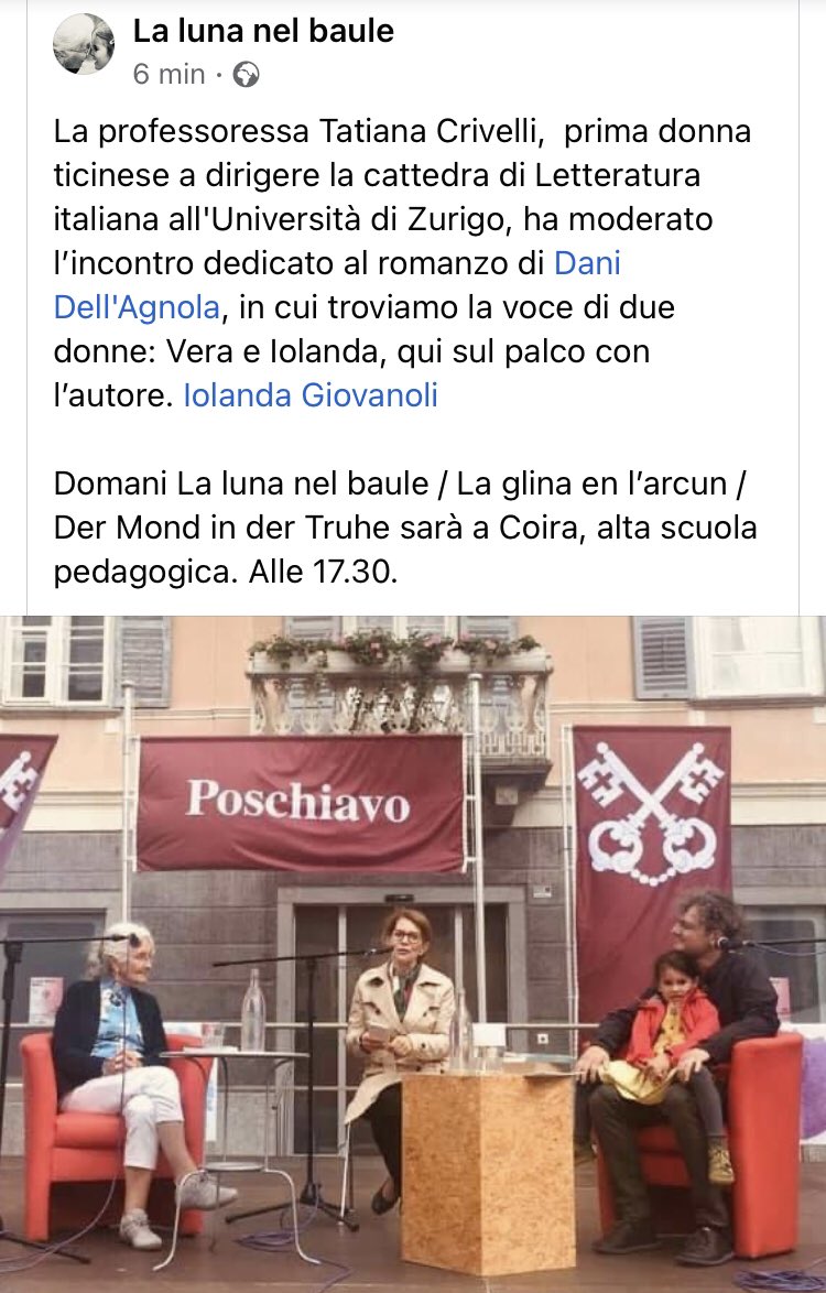 #laLunaNelBaule #dermondindertruhe #laglinaenlarcun #traduzione #letteratura #romanzo #roman #pgi #livre #letteraturasvizzera🇨🇭#canada #suffragiofemminile #grigioni #liarumantscha  #traduzioneletteraria  #bibliotecaengiadinaisa #biblioteken #graubünden #libri #dadò <a href="/tatcriv/">Tatiana Crivelli</a>