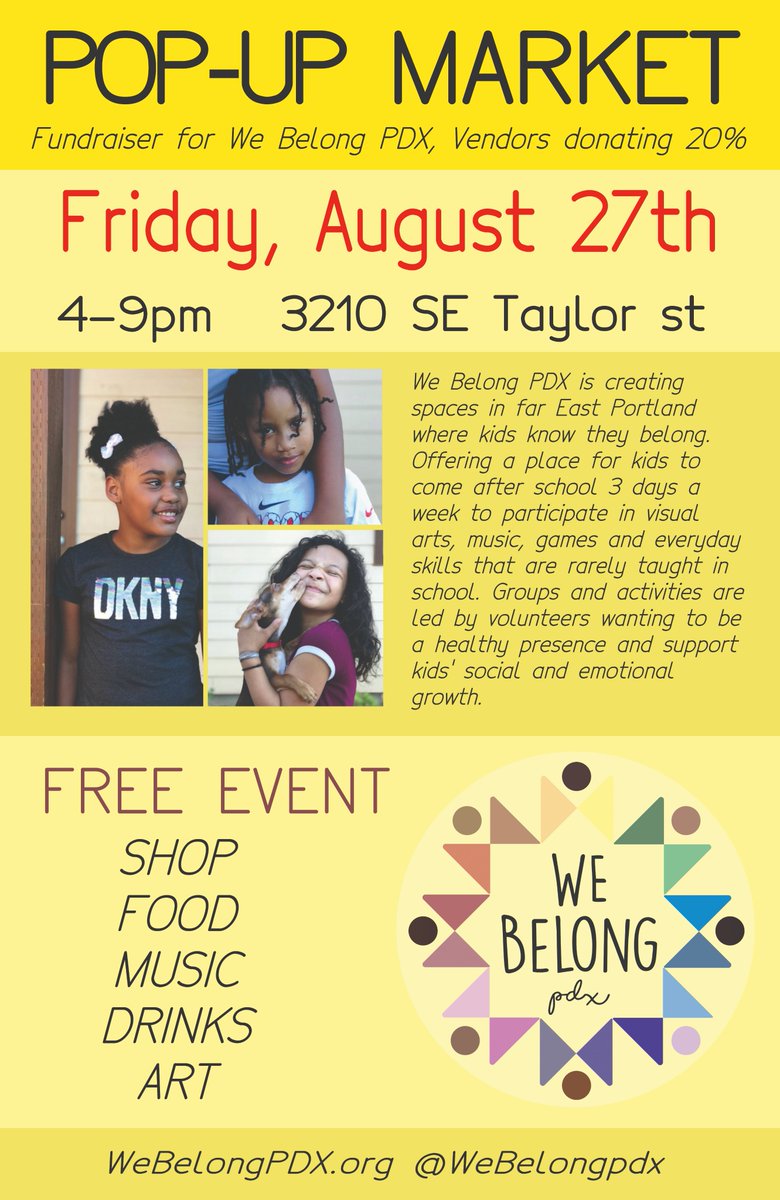 Every day we hear from more organizers of maker markets, including the people behind this upcoming fundraiser. We started a spreadsheet of all of the events we've found to share with members. We're at 15 unique events for Aug. What new markets have you heard of? #portlandmade