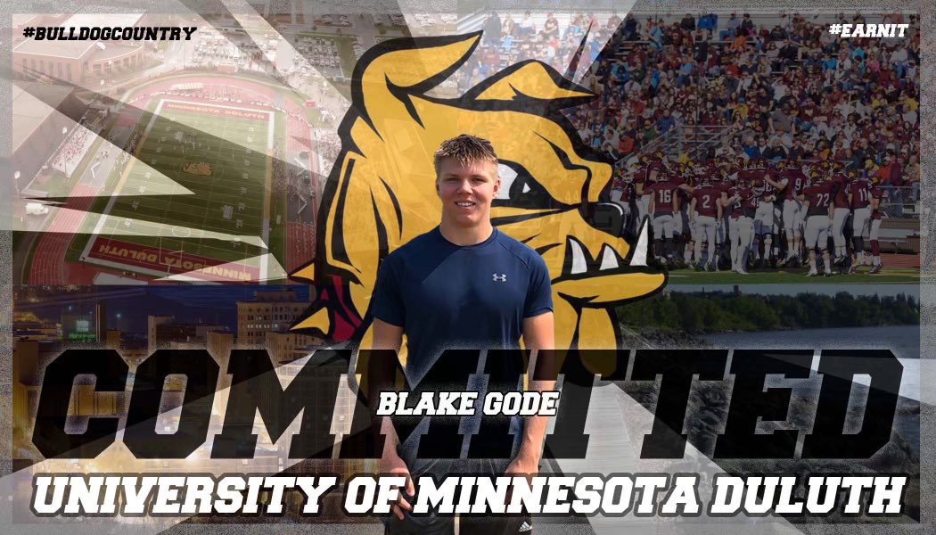 Extremely honored to announce my commitment to <a href="/UMD_Football/">UMD Football</a>. Thanks to everyone that helped me along the way! Very excited to be a Bulldog! <a href="/Coach_Dill/">Trey Dill</a> <a href="/CoachWiese/">Curt Wiese</a> <a href="/LNHSPantherFB/">Lakeville North Football</a> <a href="/etssouthmetro/">ETS South Metro</a>