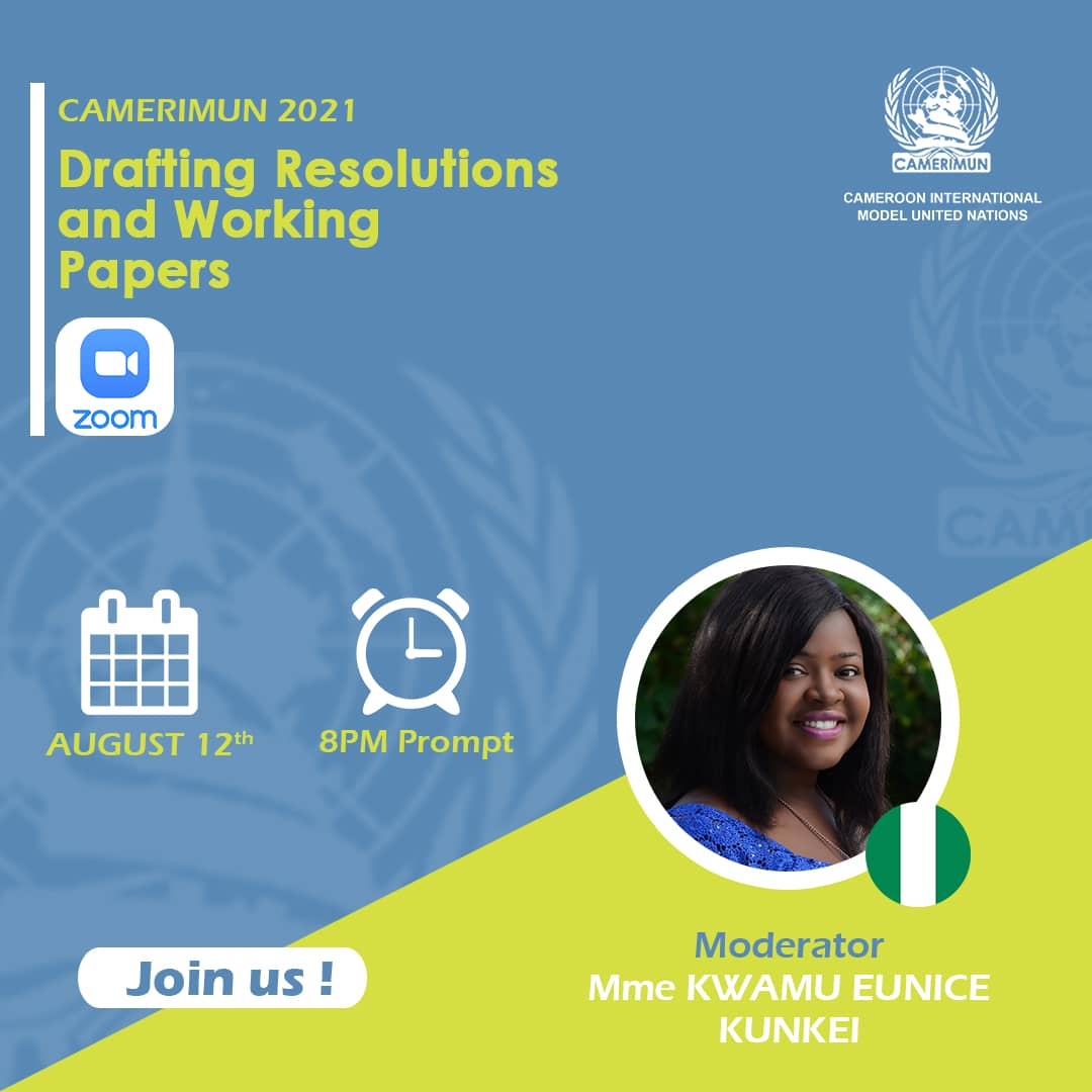 CAMERI_MUN's tweet photo. Here we go, another #experience put to play... @KKunkei will be sharing with delegates on resolutions and working papers 
#preMUN #preparation https://t.co/rjIqstoJV8