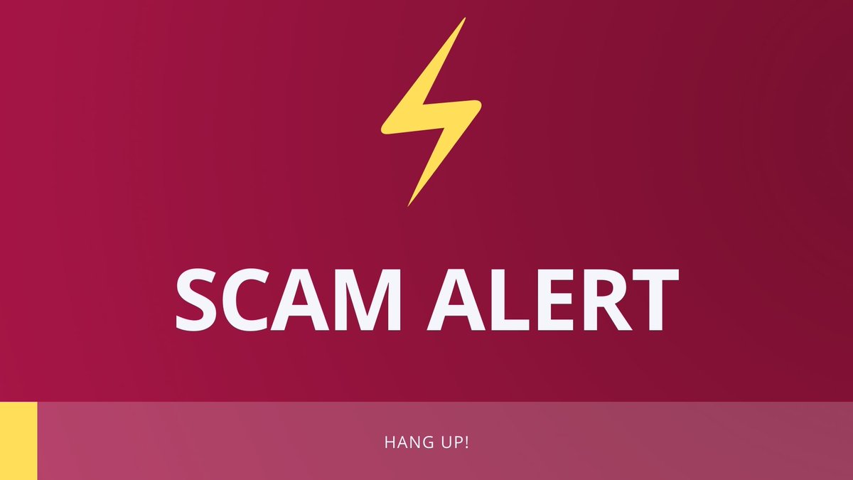 FairhopePD's tweet photo. Scammers are once again posing as Alabama Power employees.  The caller states that your bill is overdue and demands that it be paid over the phone.
Do not give your payment information!
Hang up!
If you have any questions about any bill, dial the provider directly. https://t.co/qPOyhtYK2s
