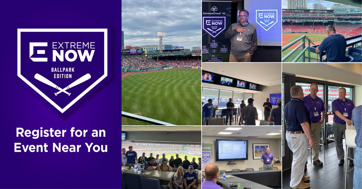 ExtremeNetworks's tweet photo. Major League Baseball delivers a better game, stadium, and #fanexperience thanks to Extreme solutions, and so can you. Attend an #ExtremeNOW event near you to learn how. https://t.co/Rj90SKKxSc @MLB https://t.co/GJHKWiBhB1
