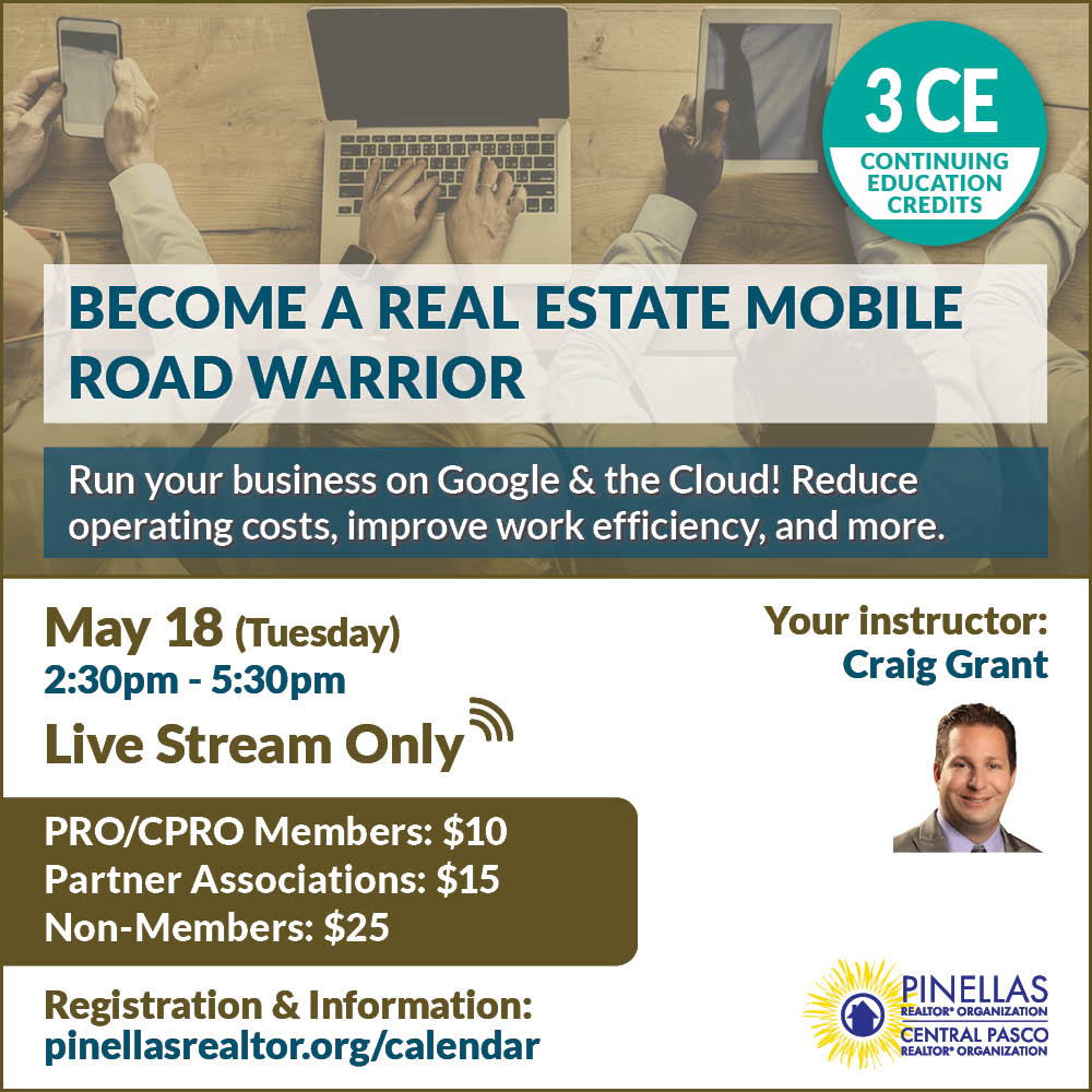 Earn Your TAMREC Certification with 4 Awesome Tech Virtual Classes &amp; 14 CE this Wednesday &amp; Thursday w National Instructor Craig Grant - mailchi.mp/reti/gtr-pro-c…